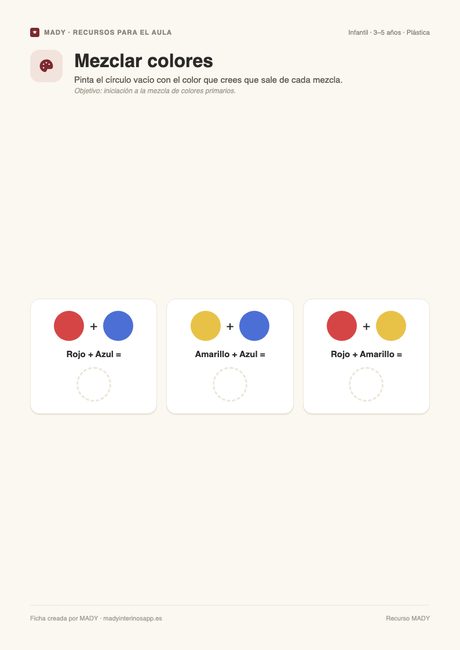 Vista previa de la ficha Mezclar colores